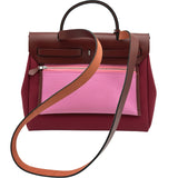 エルメス HERMES エールバッグジップPM ヴェルソ U刻印 ルージュアッシュ/ローズバブルガム シルバー金具 トワル/ヴァッシュ レディース ショルダーバッグ