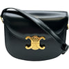 セリーヌ CELINE ティーンブザス 110413 ブラック ゴールド金具 シャイニーカーフアスキン レディース ショルダーバッグ