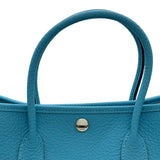 エルメス HERMES ガーデンパーティTPM D刻印 ブルーノール シルバー金具 カントリー レディース ハンドバッグ