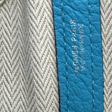 エルメス HERMES ガーデンパーティTPM D刻印 ブルーノール シルバー金具 カントリー レディース ハンドバッグ