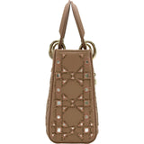 クリスチャン・ディオール Christian Dior レディディオールミニ ピンク ゴールド金具 カナージュ/サテン レディース ショルダーバッグ