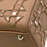 クリスチャン・ディオール Christian Dior レディディオールミニ ピンク ゴールド金具 カナージュ/サテン レディース ショルダーバッグ