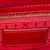 クリスチャン・ディオール Christian Dior レディディオールミニ レッド ゴールド金具 カナージュパテント レディース ショルダーバッグ