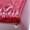 クリスチャン・ディオール Christian Dior レディディオールミニ レッド ゴールド金具 カナージュパテント レディース ショルダーバッグ