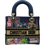 クリスチャン・ディオール Christian Dior レディディーライトスモール スーベニアパリ マルチカラー キャンバス レディース ショルダーバッグ