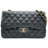 シャネル CHANEL デカマトラッセ30 A58600 24番台 ブラック ゴールド金具 キャビアスキン レディース ショルダーバッグ