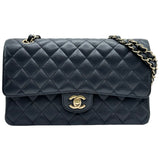 シャネル CHANEL マトラッセ25 A01112 28番台 ネイビー ゴールド金具 キャビアスキン レディース ショルダーバッグ