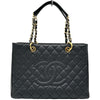 シャネル CHANEL GSTチェーントート A50995 17番台 ブラック ゴールド金具 キャビアスキン レディース ハンドバッグ