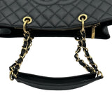 シャネル CHANEL GSTチェーントート A50995 17番台 ブラック ゴールド金具 キャビアスキン レディース ハンドバッグ