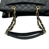 シャネル CHANEL GSTチェーントート A50995 17番台 ブラック ゴールド金具 キャビアスキン レディース ハンドバッグ