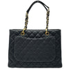 シャネル CHANEL GSTチェーントート A50995 17番台 ブラック ゴールド金具 キャビアスキン レディース ハンドバッグ
