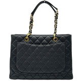 シャネル CHANEL GSTチェーントート A50995 17番台 ブラック ゴールド金具 キャビアスキン レディース ハンドバッグ