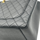 シャネル CHANEL GSTチェーントート A50995 17番台 ブラック ゴールド金具 キャビアスキン レディース ハンドバッグ