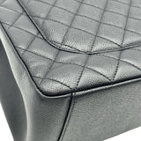 シャネル CHANEL GSTチェーントート A50995 17番台 ブラック ゴールド金具 キャビアスキン レディース ハンドバッグ
