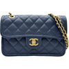 シャネル CHANEL マトラッセフラップチェーンショルダー 31番台 ネイビ ゴールド金具 キャビアスキン レディース ショルダーバッグ