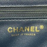 シャネル CHANEL マトラッセフラップチェーンショルダー 31番台 ネイビ ゴールド金具 キャビアスキン レディース ショルダーバッグ