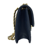 シャネル CHANEL マトラッセフラップチェーンショルダー 31番台 ネイビ ゴールド金具 キャビアスキン レディース ショルダーバッグ