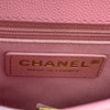 シャネル CHANEL スモール トップハンドル フラップバッグ AS3652 ピンク キャビアスキン レディース ショルダーバッグ
