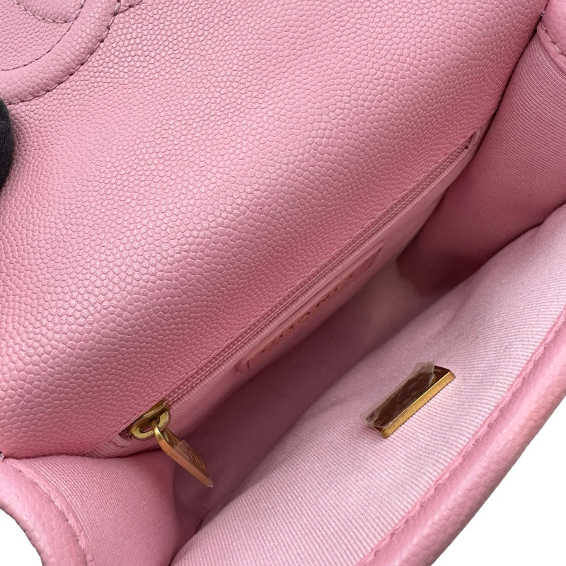 シャネル CHANEL スモール トップハンドル フラップバッグ AS3652