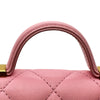 シャネル CHANEL スモール トップハンドル フラップバッグ AS3652 ピンク キャビアスキン レディース ショルダーバッグ