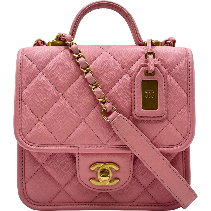 シャネル CHANEL スモール トップハンドル フラップバッグ AS3652