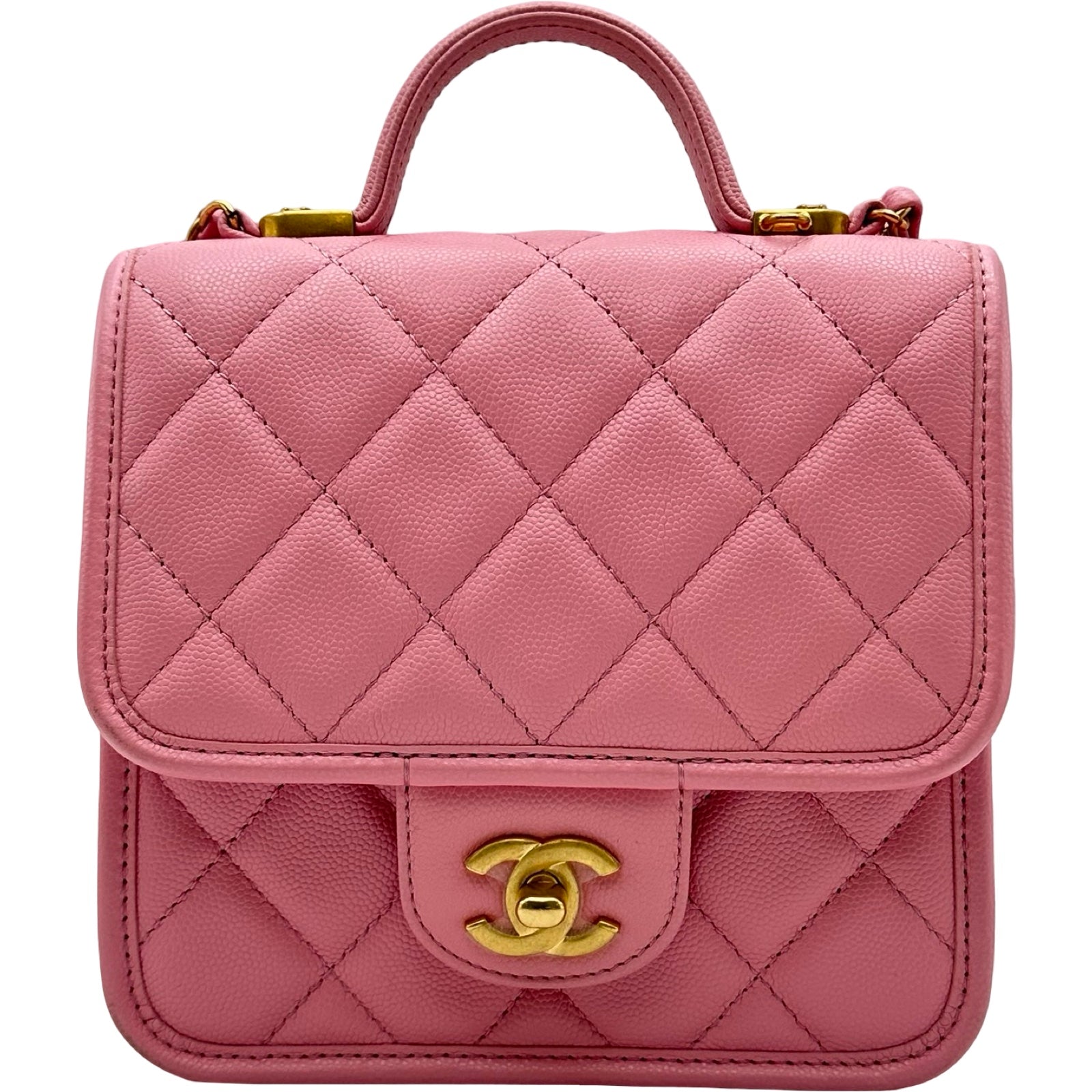 シャネル CHANEL スモール トップハンドル フラップバッグ AS3652