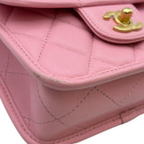シャネル CHANEL スモール トップハンドル フラップバッグ AS3652 ピンク キャビアスキン レディース ショルダーバッグ
