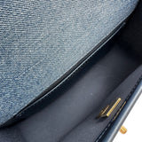 シャネル CHANEL スモール メッセンジャー バッグ AS4850 ブルー ゴールド金具 デニム レディース ショルダーバッグ
