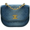 シャネル CHANEL スモール メッセンジャー バッグ AS4850 ブルー ゴールド金具 デニム レディース ショルダーバッグ