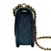 シャネル CHANEL スモール メッセンジャー バッグ AS4850 ブルー ゴールド金具 デニム レディース ショルダーバッグ