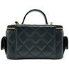 シャネル CHANEL マトラッセ トップハンドル2WAYバニティ AP3017 ブラック ゴールド金具 キャビアスキン レディース ショルダーバッグ