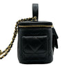 シャネル CHANEL マトラッセ トップハンドル2WAYバニティ AP3017 ブラック ゴールド金具 キャビアスキン レディース ショルダーバッグ