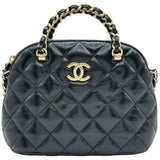 シャネル CHANEL マトラッセチェーンハンドルショルダー AP3354 ブラック ゴールド金具 シャイニーラムスキン レディース ショルダーバッグ