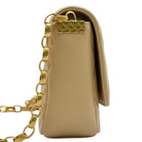 シャネル CHANEL コインモチーフショルダーバッグ AS2222 30番台 ベージュ ゴールド金具 ラムスキン レディース ショルダーバッグ