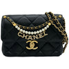シャネル CHANEL マトラッセ ロゴチャームチェーンショルダー AS4986 ブラック ゴールド金具 ラムスキン レディース ショルダーバッグ