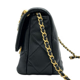 シャネル CHANEL マトラッセ ロゴチャームチェーンショルダー AS4986 ブラック ゴールド金具 ラムスキン レディース ショルダーバッグ
