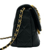 シャネル CHANEL マトラッセ ロゴチャームチェーンショルダー AS4986 ブラック ゴールド金具 ラムスキン レディース ショルダーバッグ