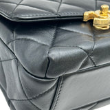 シャネル CHANEL マトラッセ ロゴチャームチェーンショルダー AS4986 ブラック ゴールド金具 ラムスキン レディース ショルダーバッグ