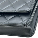 シャネル CHANEL マトラッセチェーンウォレット AP0250 ブラック ゴールド金具 ラムスキン レディース ショルダーバッグ