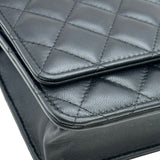 シャネル CHANEL マトラッセチェーンウォレット AP0250 ブラック ゴールド金具 ラムスキン レディース ショルダーバッグ