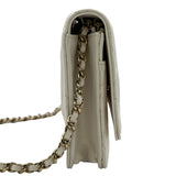 シャネル CHANEL マトラッセチェーンウォレット AP0250 31番台 ホワイト ゴールド金具 キャビアスキン レディース ショルダーバッグ