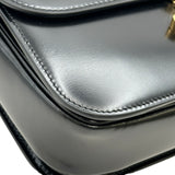 セリーヌ CELINE クラシックトリオンフショルダーバッグ ブラック ゴールド金具 シャイニーラムスキン レディース ショルダーバッグ