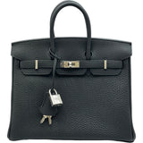 エルメス HERMES バーキン25 ブラック シルバー金具 トゴ レディース ハンドバッグ