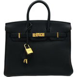 エルメス HERMES バーキン25 Z刻印 ブラック ゴールド金具 トゴ レディース ハンドバッグ