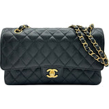 シャネル CHANEL マトラッセ25 A01112 30番台 ブラック ゴールド金具 キャビアスキン レディース ショルダーバッグ