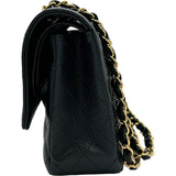 シャネル CHANEL マトラッセ25 A01112 30番台 ブラック ゴールド金具 キャビアスキン レディース ショルダーバッグ