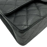 シャネル CHANEL マトラッセ25 A01112 19番台 ブラック シルバー金具 キャビアスキン レディース ショルダーバッグ