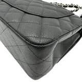 シャネル CHANEL デカマトラッセ30 A58600 17番台 ブラック シルバー金具 キャビアスキン レディース ショルダーバッグ