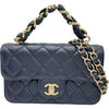 シャネル CHANEL マトラッセ2WAYショルダーバッグ AS5670 ネイビー ゴールド金具 ラムスキン レディース ショルダーバッグ