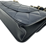 シャネル CHANEL マトラッセ2WAYショルダーバッグ AS5670 ネイビー ゴールド金具 ラムスキン レディース ショルダーバッグ